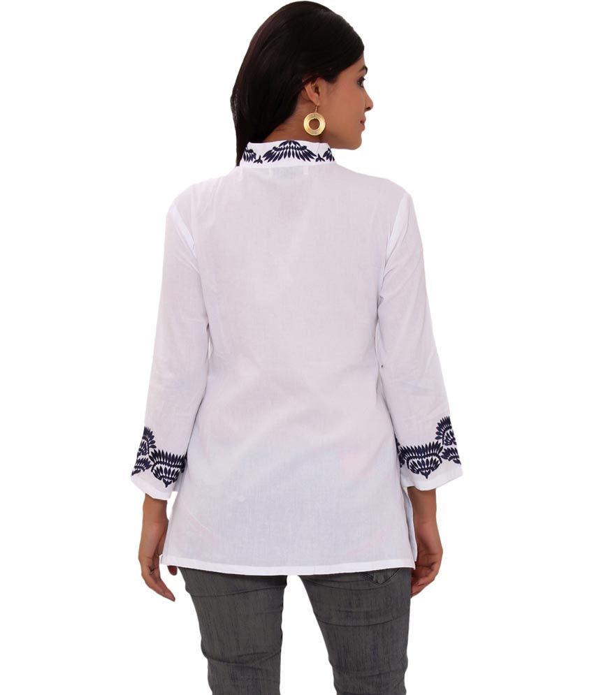 white embroidered top womens