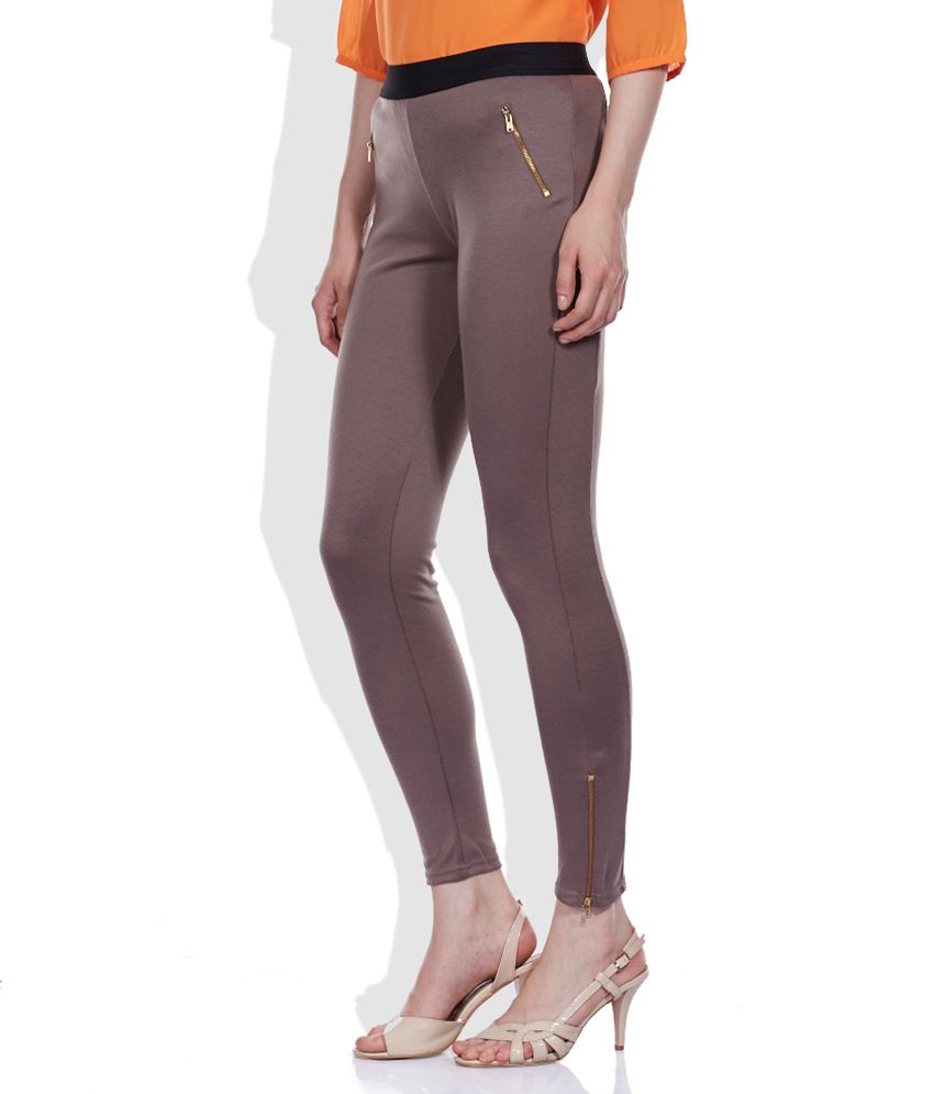 brown jeggings womens