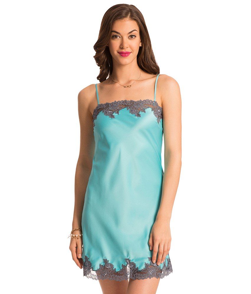 Buy PrettySecrets Blue Polyester Nighty Online at Best Prices in India ...