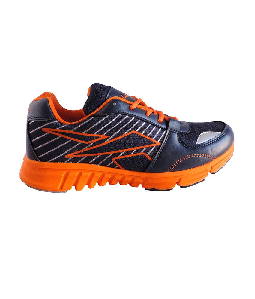 Lancer Blue & Orange Synthetic Leather Sport Shoes For Men - Buy Lancer ...