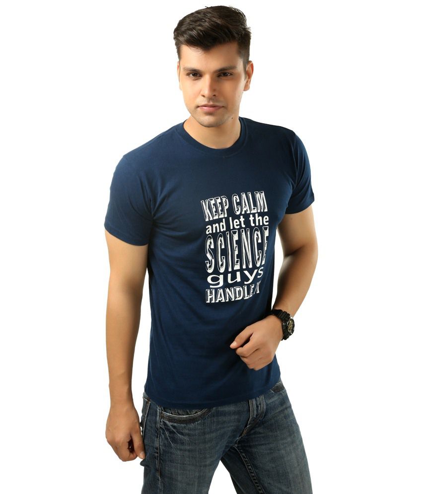 Posh 7 Trendy Combo Of 2 Blue & Black T Shirts For Men - Buy Posh 7 ...