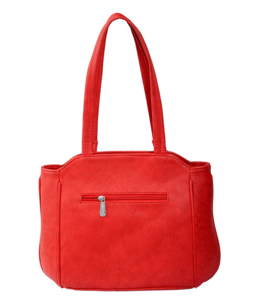 handbag with red interior