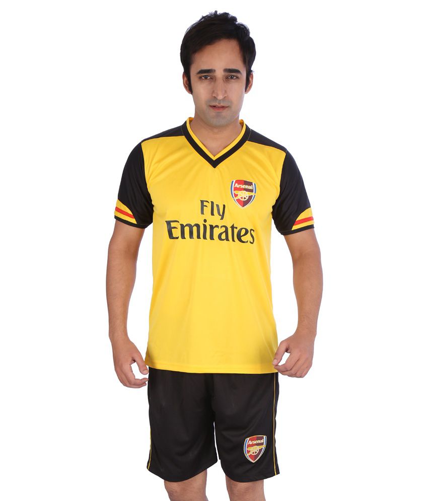 Attitude Yellow Arsenal Jersey Fly Emirates Cotton T-Shirt