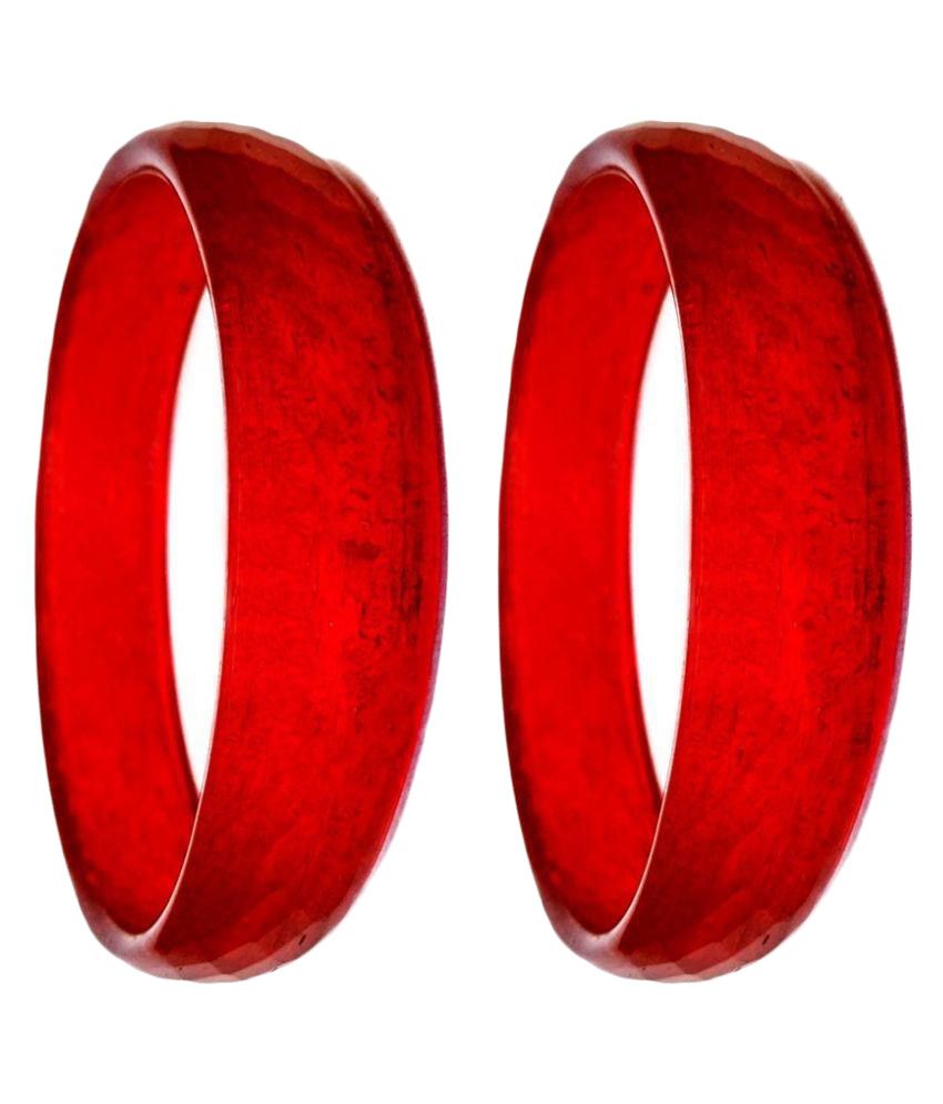 red colour glass bangles