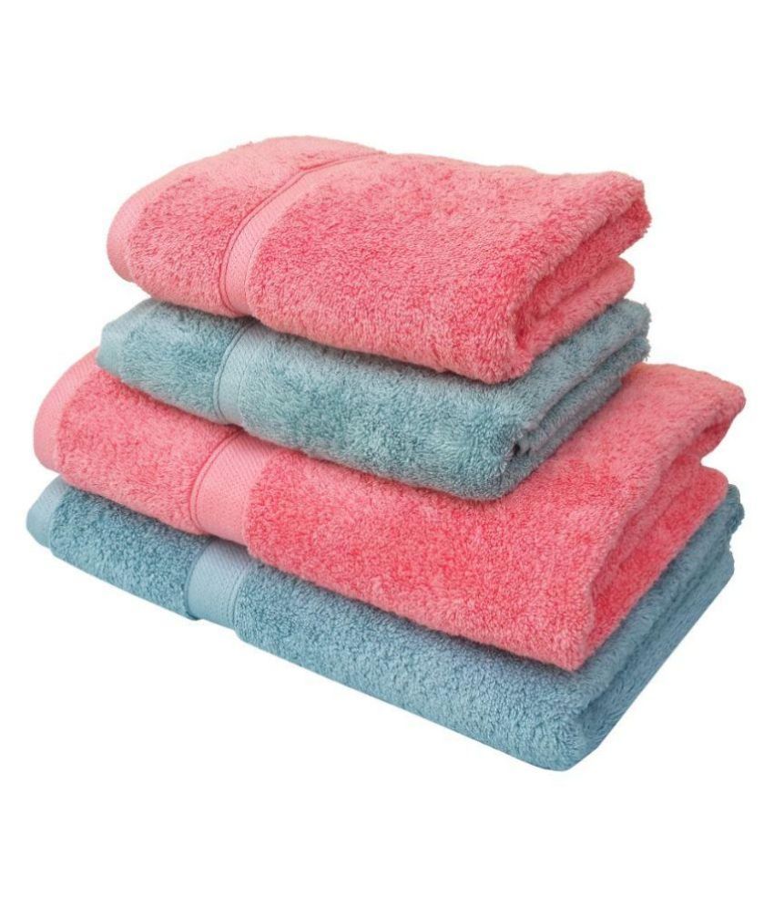 Divine Overseas 4 Piece Super Soft & Pure Cotton Baby & Bath Towel Set