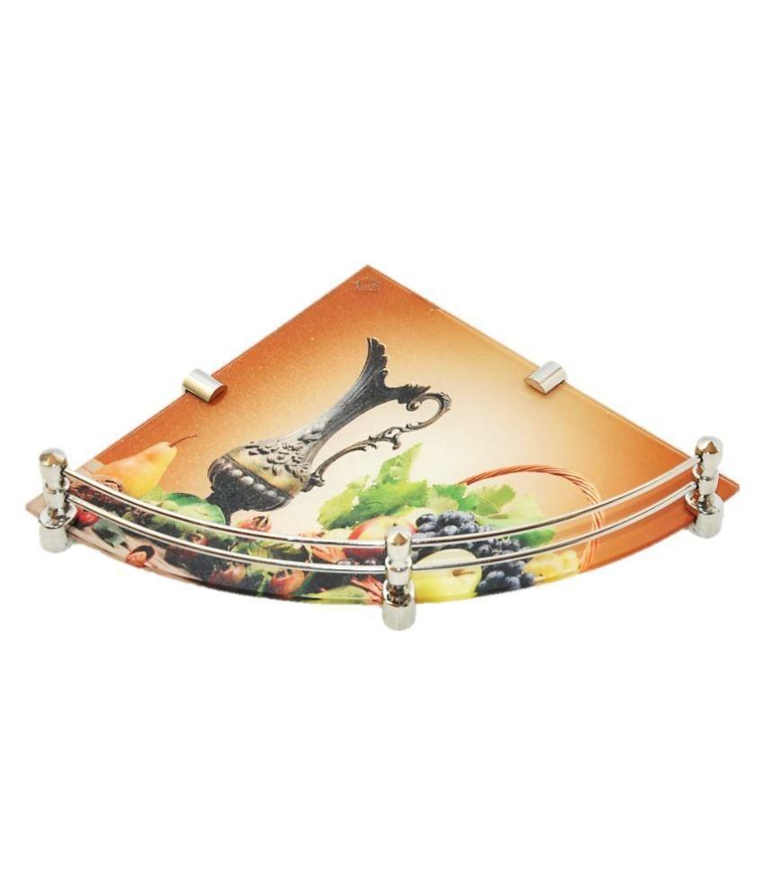 Royal Indian Craft Multicolor Glass Floating Shelf/ Wall Shelf / Storage Shelf/ Decoration Shelf