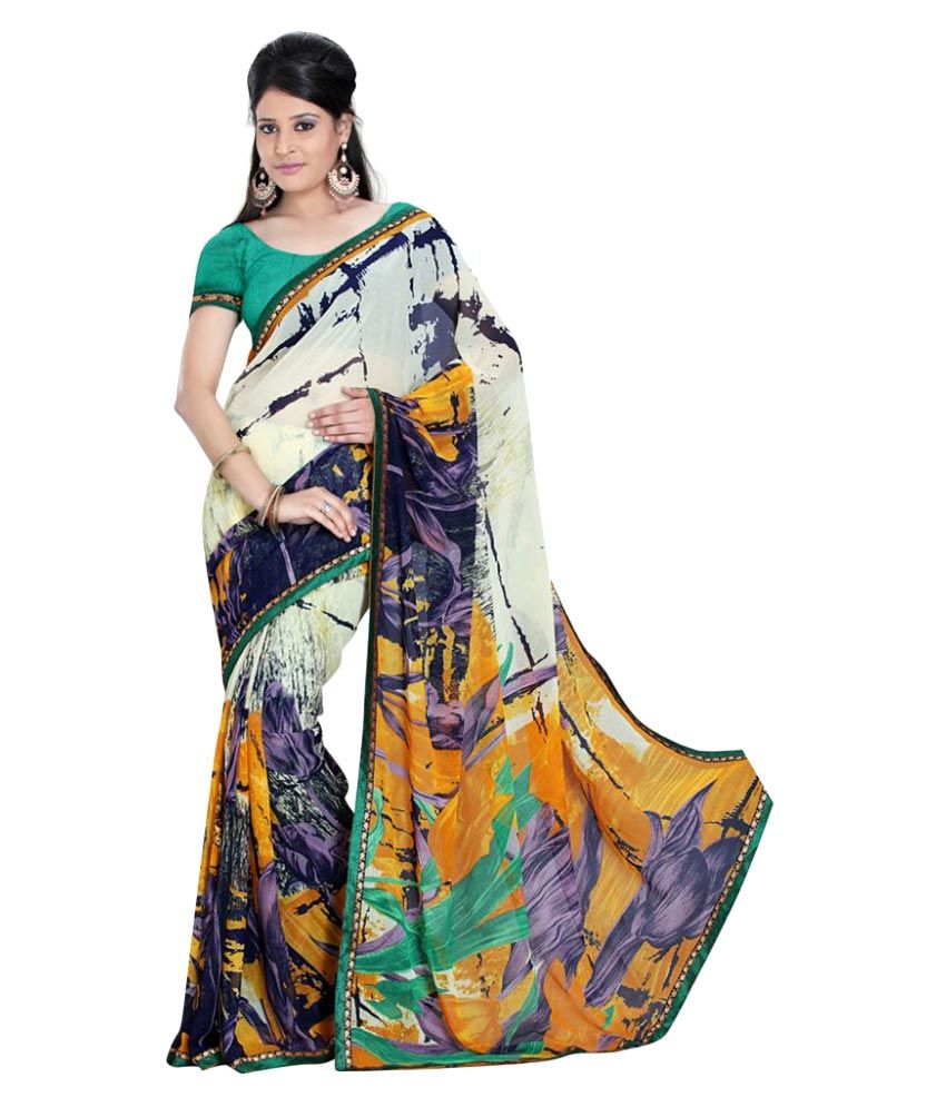 georgette saree look