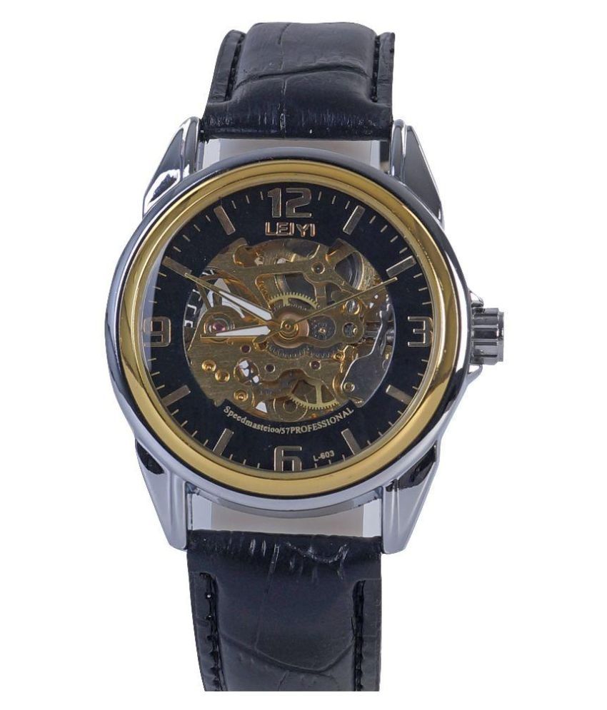 mens black automatic watch