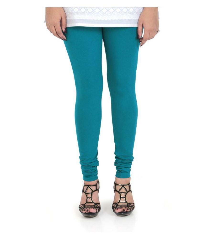     			Vami Blue Cotton Lycra Leggings