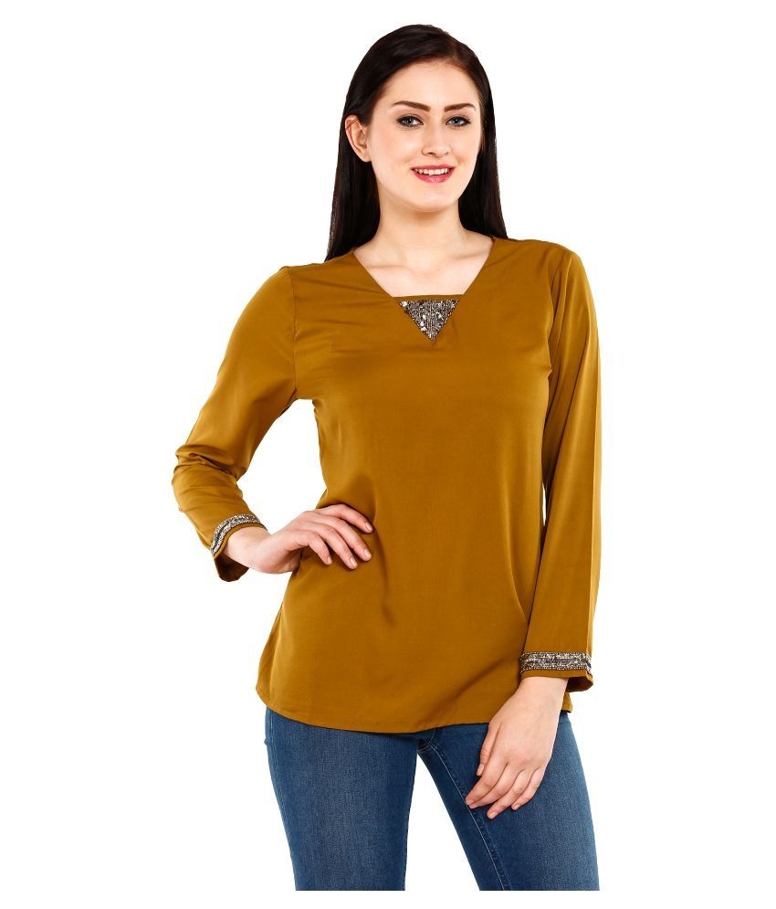 mustard brown color shirt