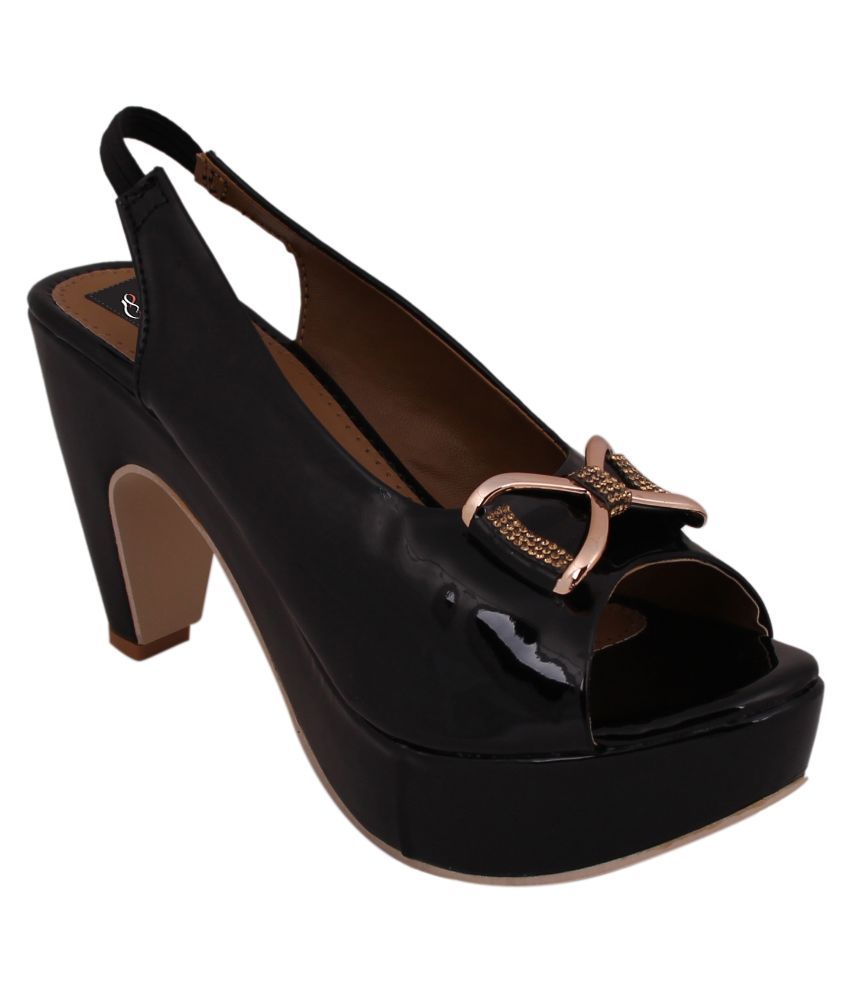 Classy Feet Black Wedges Heels Price in India- Buy Classy Feet Black Wedges Heels Online at Snapdeal