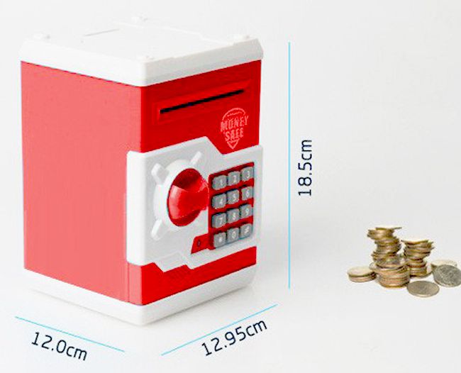 Funny Bunny Red Money Safe Electronic Piggy Bank For Kids