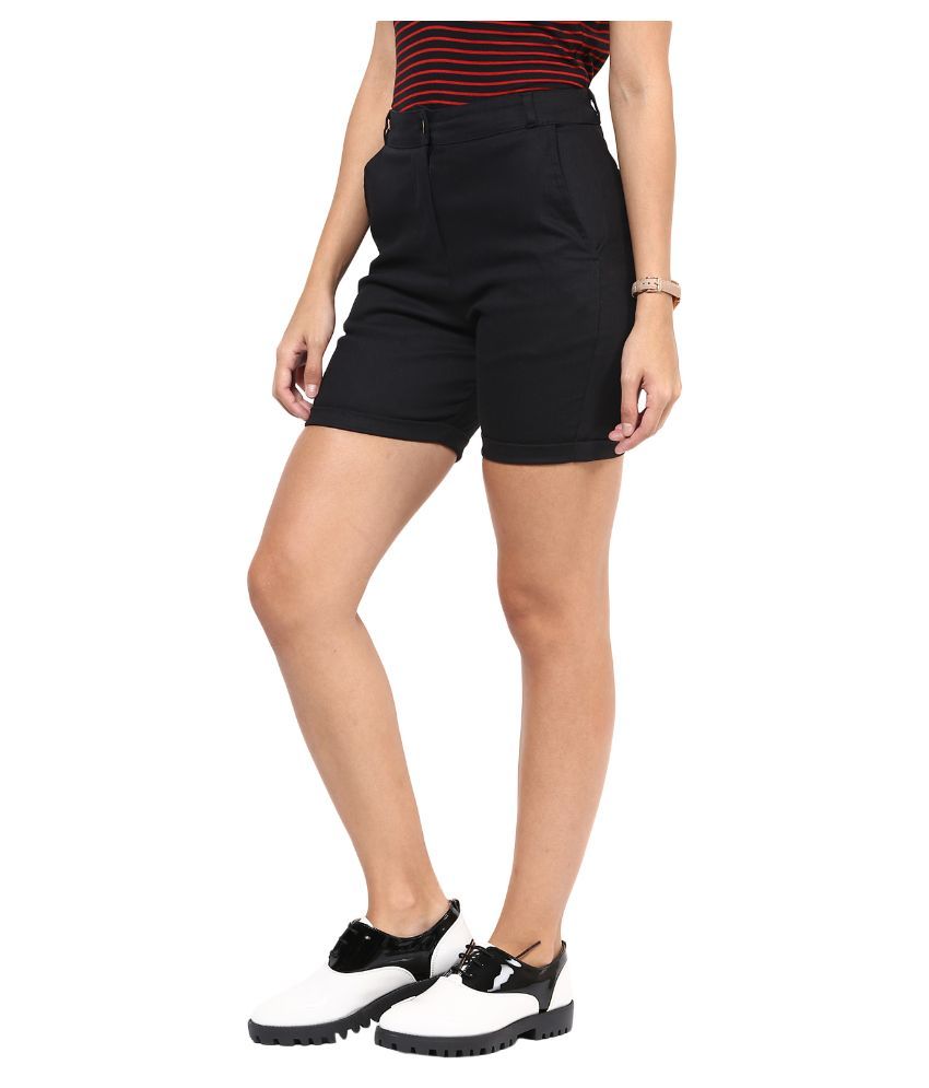 Buy Hypernation Black Cotton Shorts Online at Best Prices in India - Snapdeal