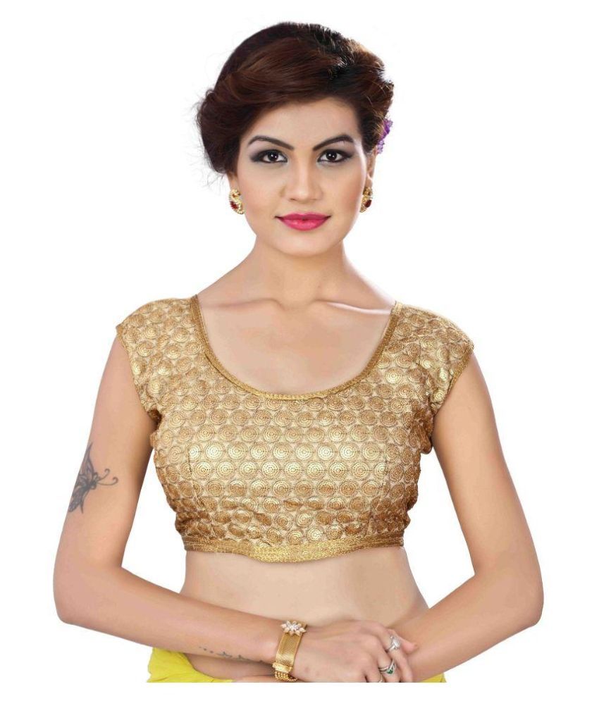 readymade blouse gold colour