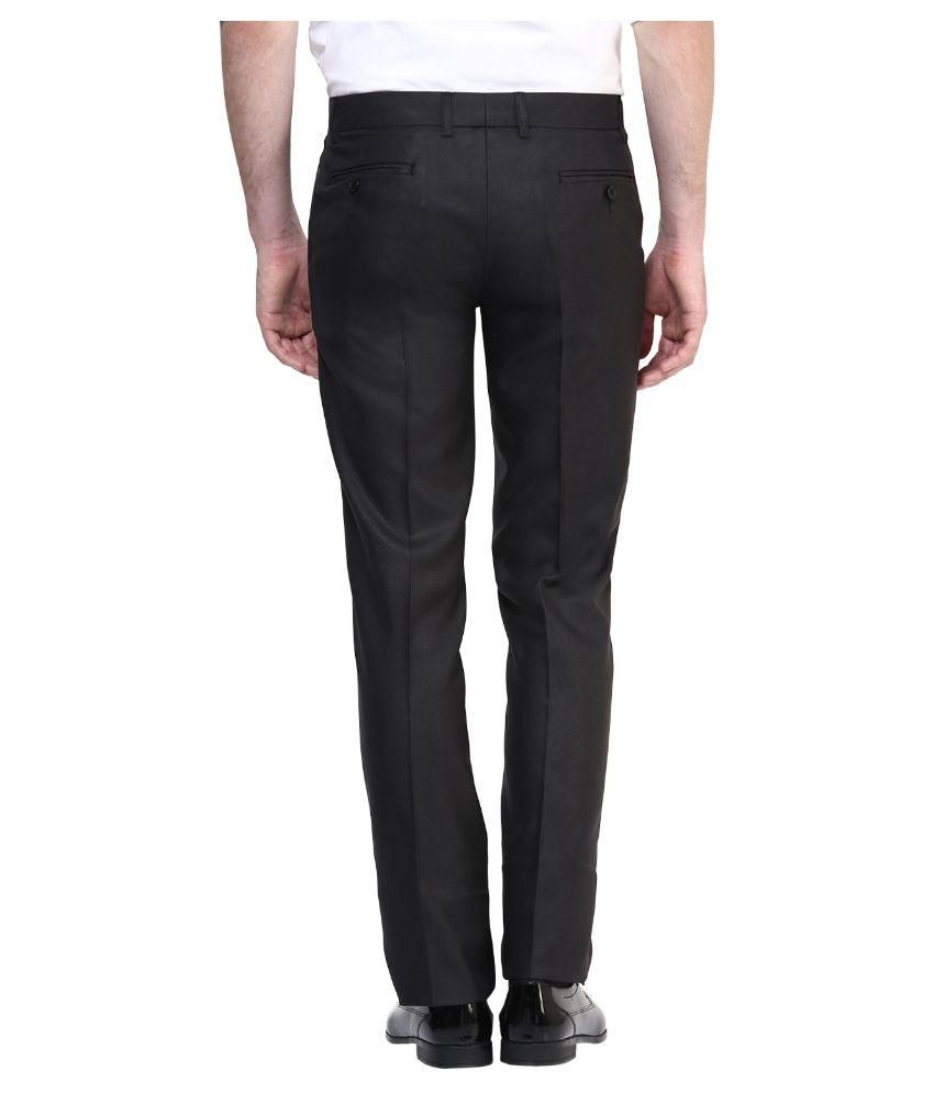 black slim fit trousers womens