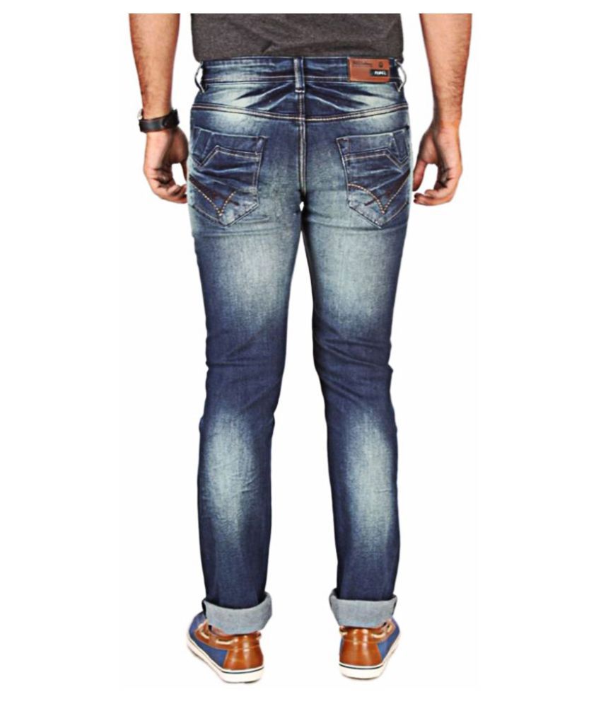 Unico Wear Blue Slim Fit Faded Jeans - Buy Unico Wear Blue Slim Fit ...