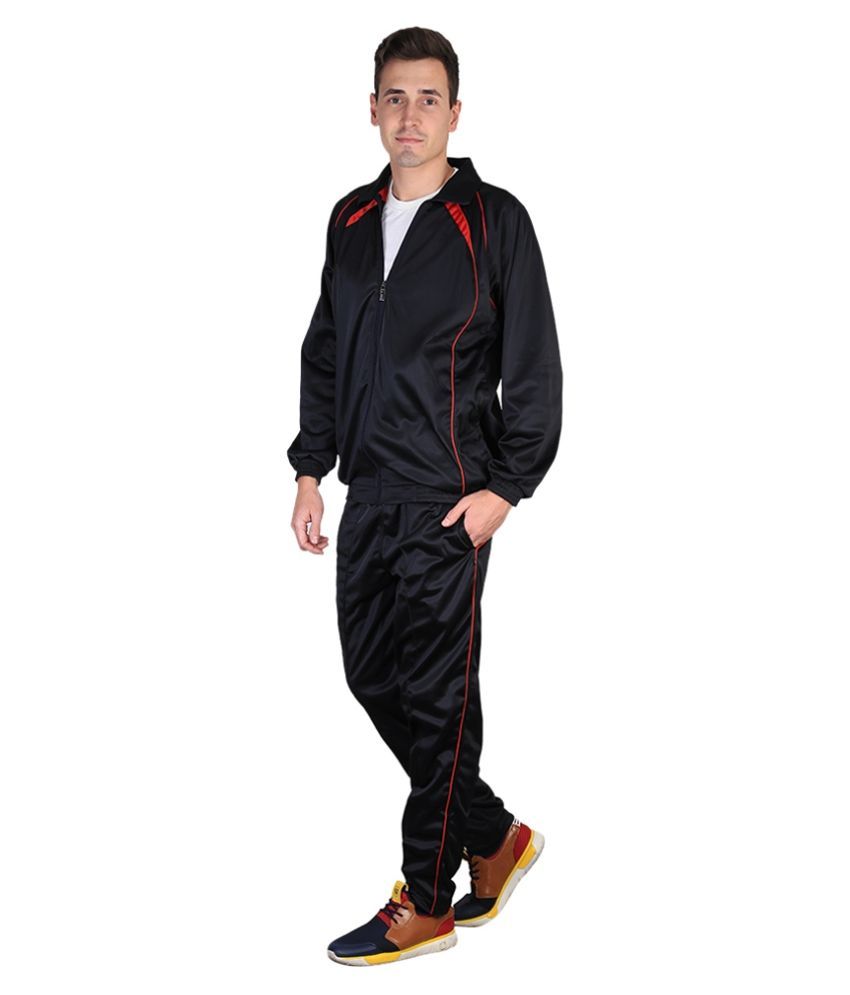 black nylon tracksuit