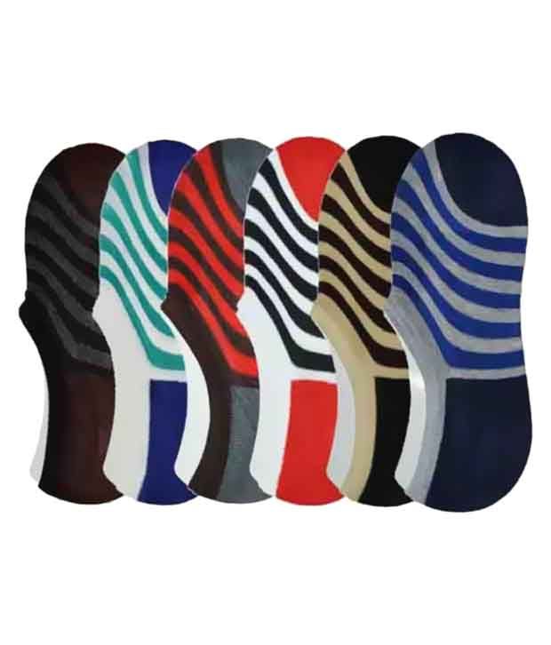     			Tahiro Multicolour Cotton Low Cut Socks - Pack of 6