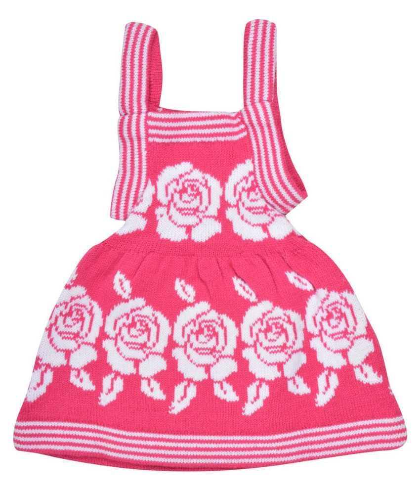 Aarna Apparels Pink Wollen Frock Buy Aarna Apparels Pink Wollen Frock