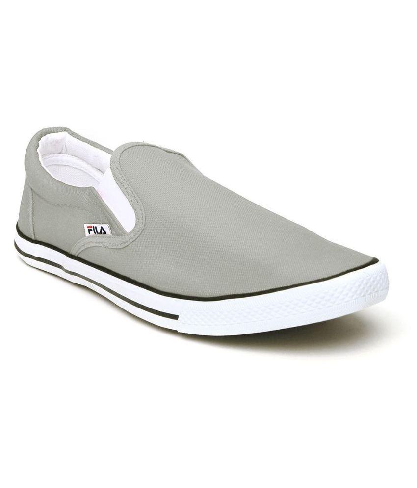 Fila Gray Canvas Shoes - Buy Fila Gray Canvas Shoes Online at Best ...