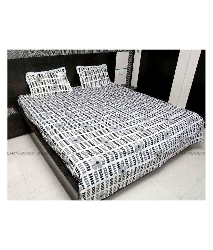 Dream Weaverz Double Cotton MultiColour Abstract Bed Sheet Buy Dream