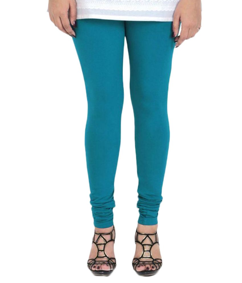     			Vami Blue Cotton Leggings