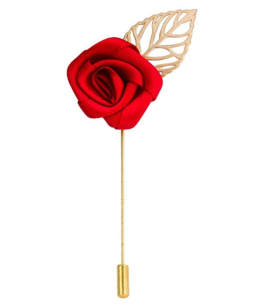 Verceys Red Rose Lapel Pin Tie Brooch For Men Buy Online At Low Price In India Snapdeal