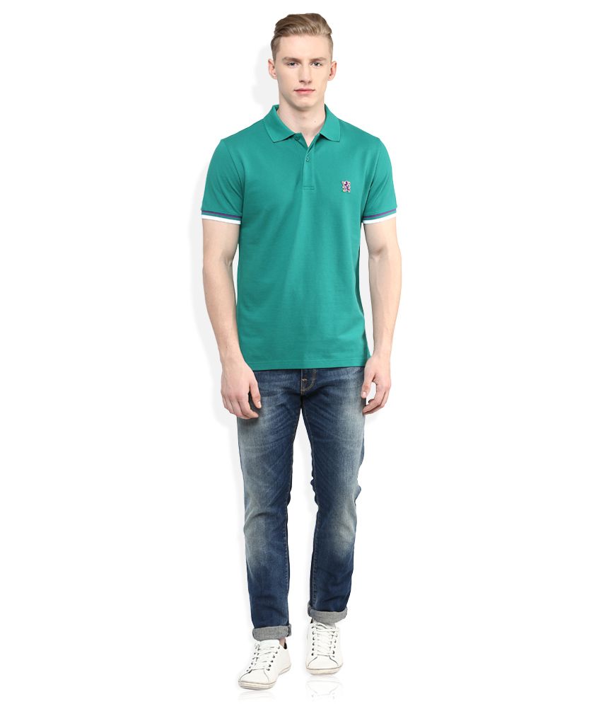 Giordano Green Half Sleeves Solids Polo T-Shirt - Buy Giordano Green ...