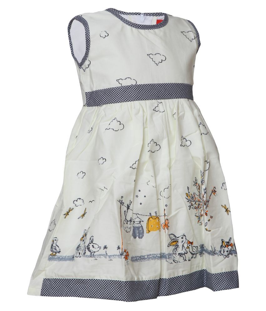 white cotton frock design