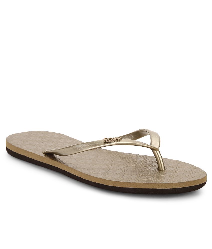 Roxy Gold Flip Flops Price in India- Buy Roxy Gold Flip Flops Online at Snapdeal