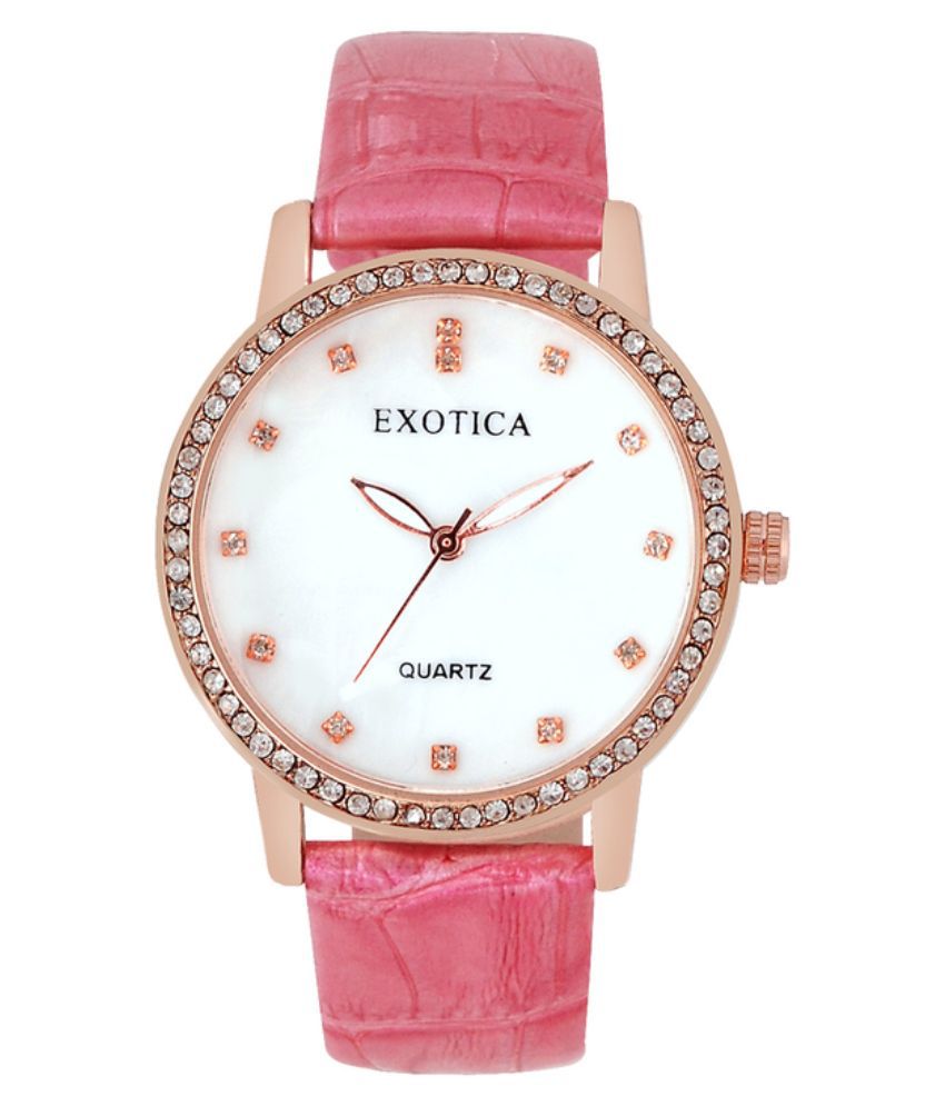 Exotica Fashions Pink Analog Watch