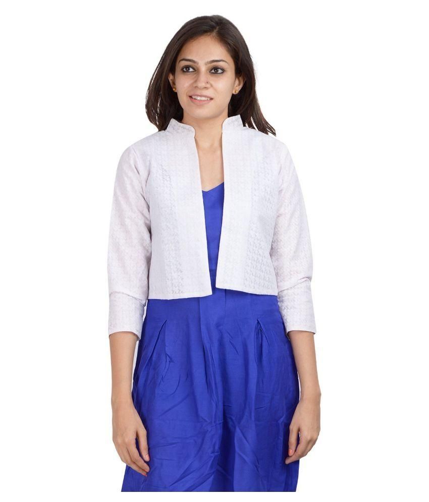 Buy Abony White Cotton Shrugs Online at Best Prices in India - Snapdeal