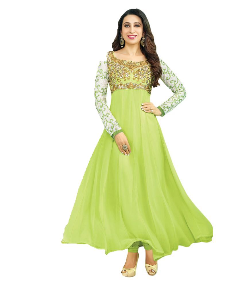 crepe anarkali