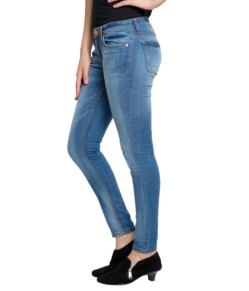 Buy Tokyo Talkies Blue Skinny Fit Jeans Online at Best Prices in India ...