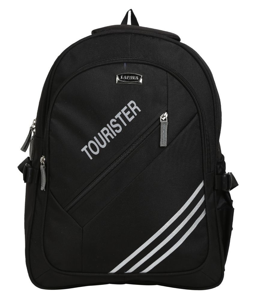 Lapaya Black Nylon Laptop Backpack