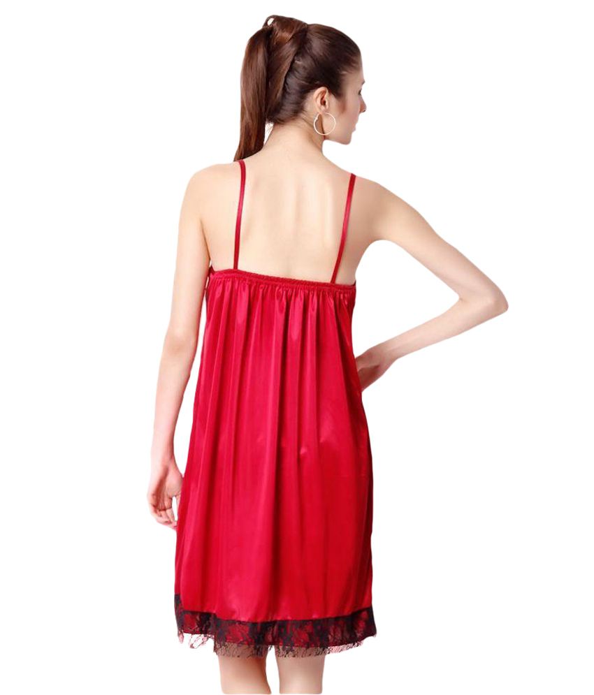 Buy Cliths Red Satin Nighty & Night Gowns Online at Best Prices in India - Snapdeal