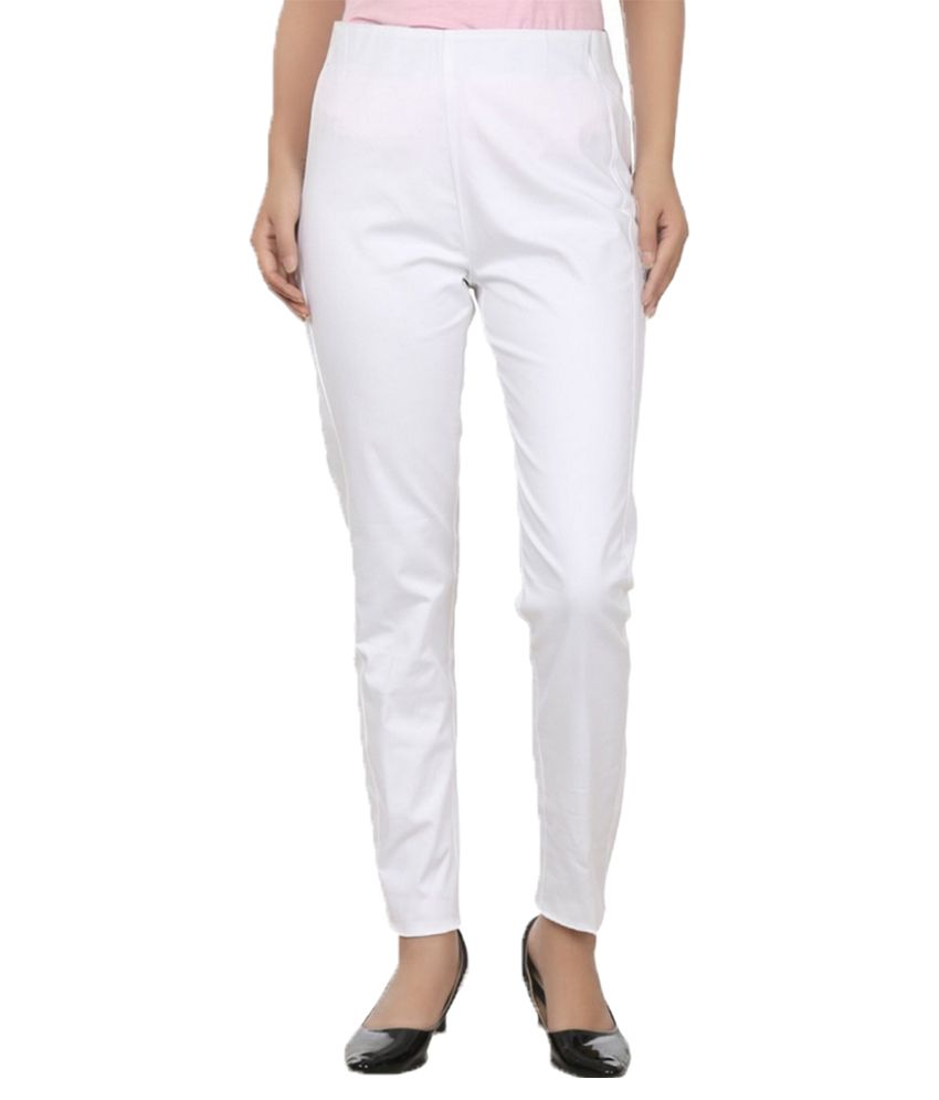 white formal pants