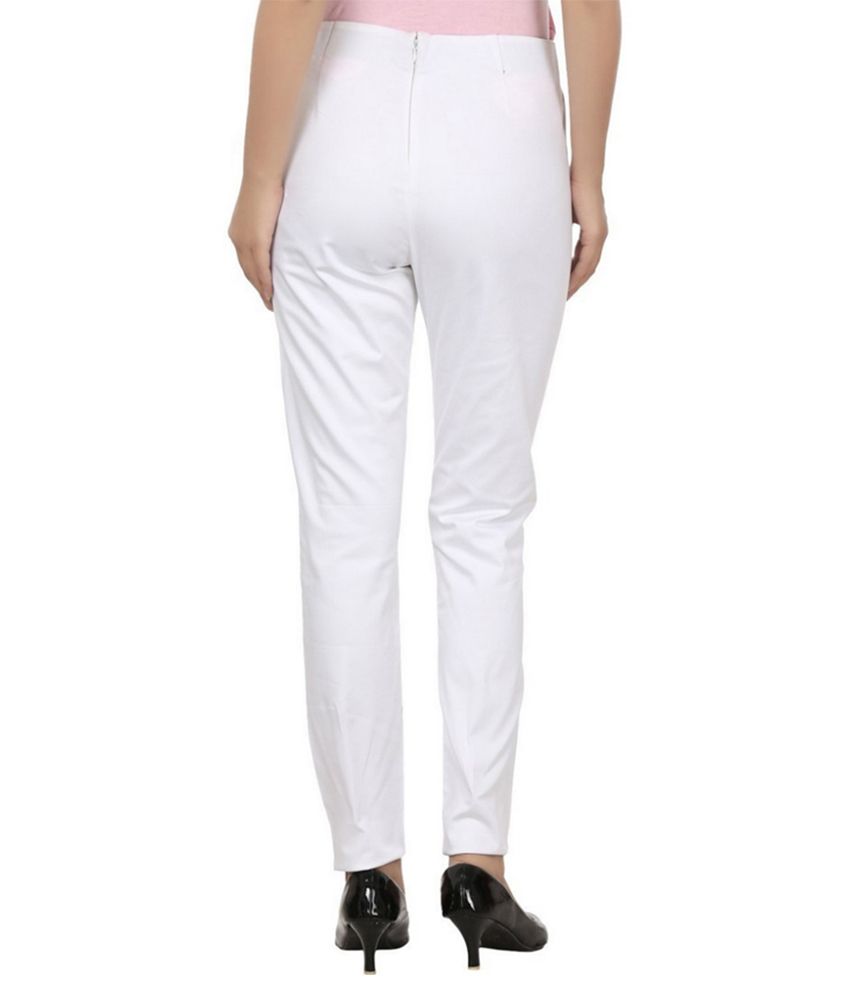 white formal pants