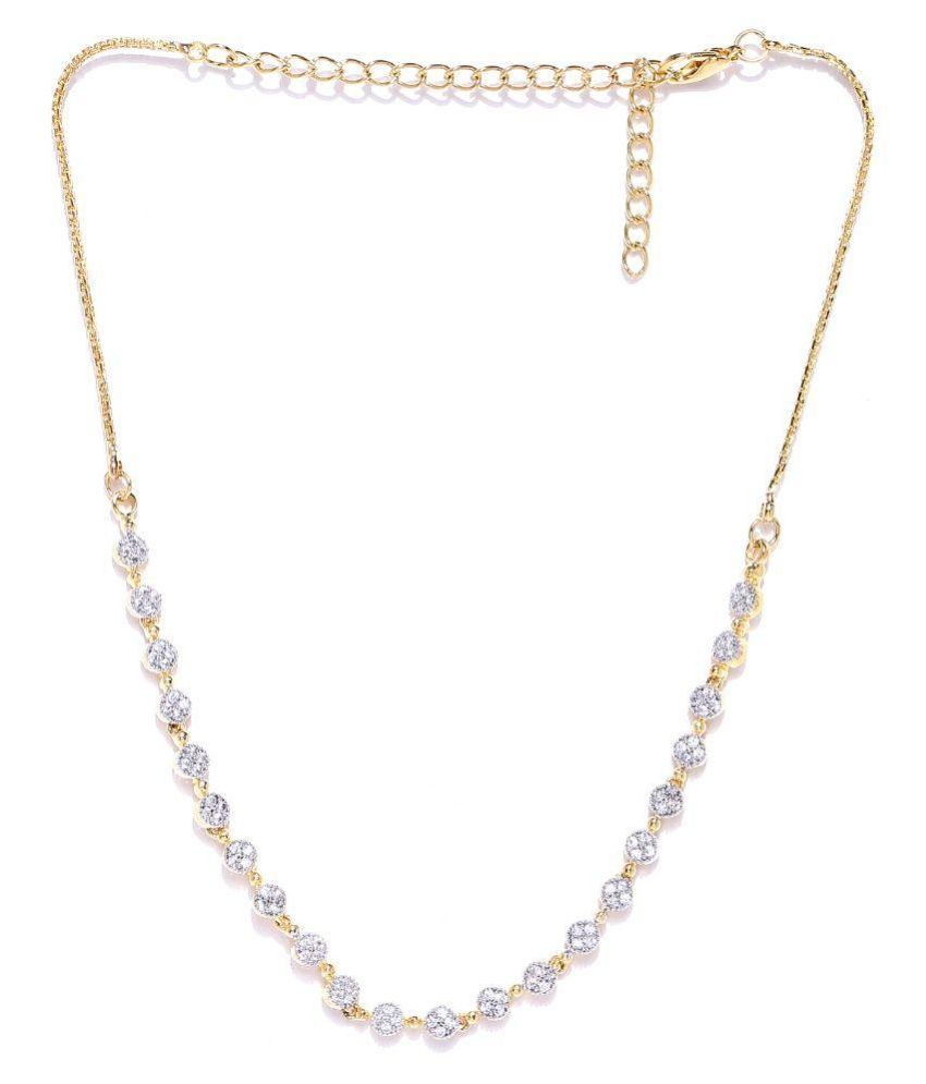 Zaveri Pearls Multicolour Brass Necklace - Buy Zaveri Pearls Multicolour Brass Necklace Online 