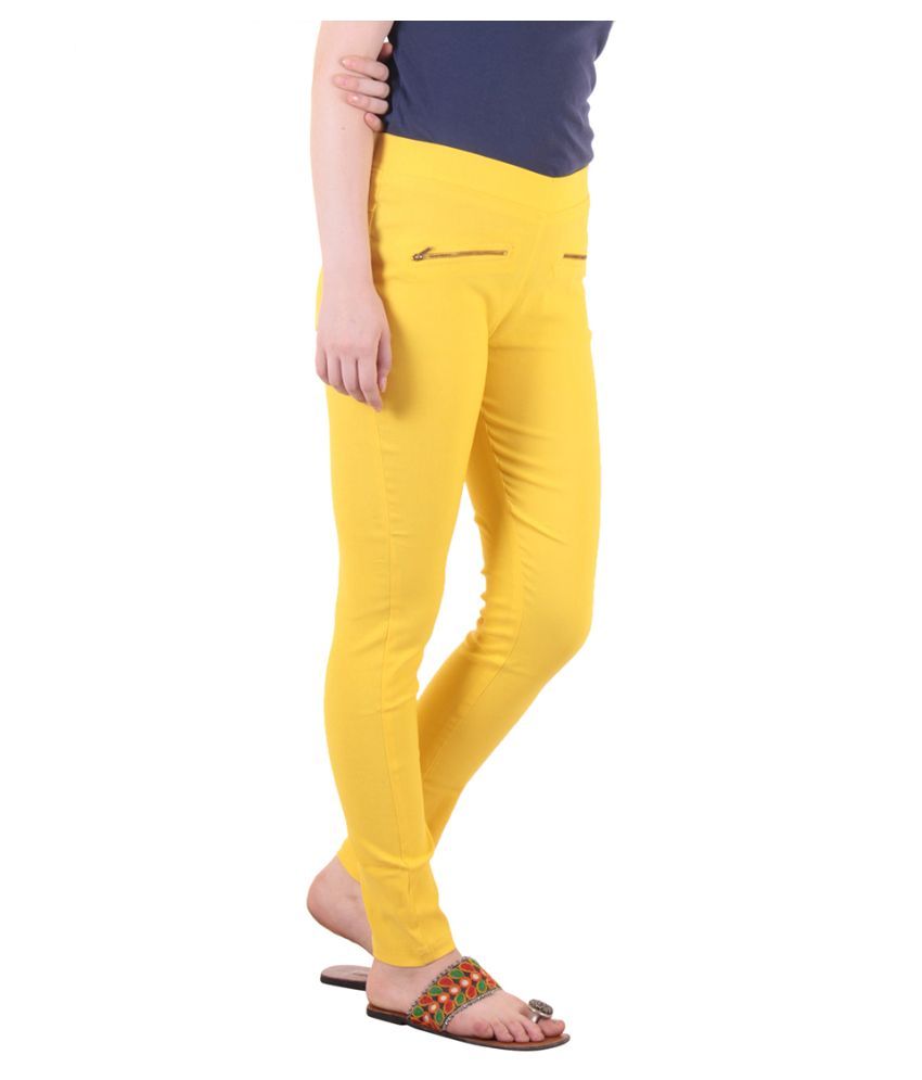 yellow jeggings