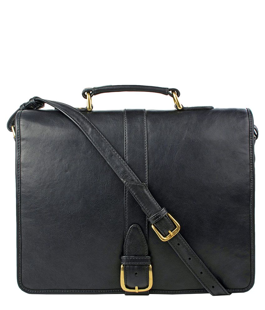 Hidesign Bolton Black Leather Briefcase - Buy Hidesign Bolton Black ...