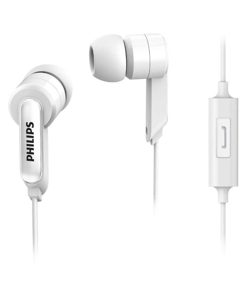 Philips SHE3590 & SHE1405 In Ear Wired Earphones Without Mic White