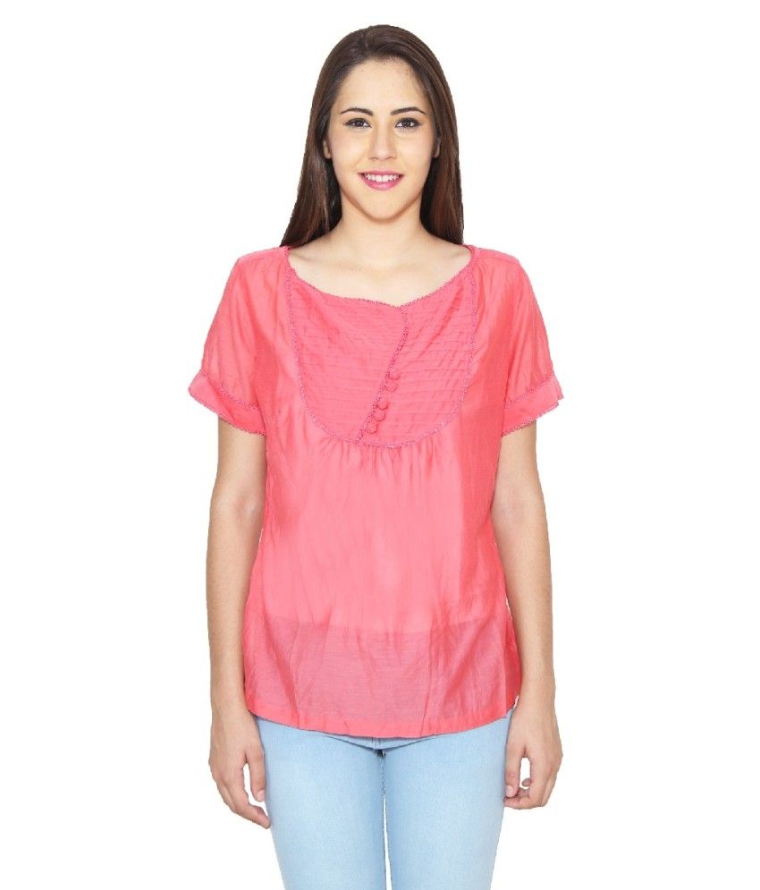 CJ15 Pink Silk Tops Buy CJ15 Pink Silk Tops Online at Best Prices in