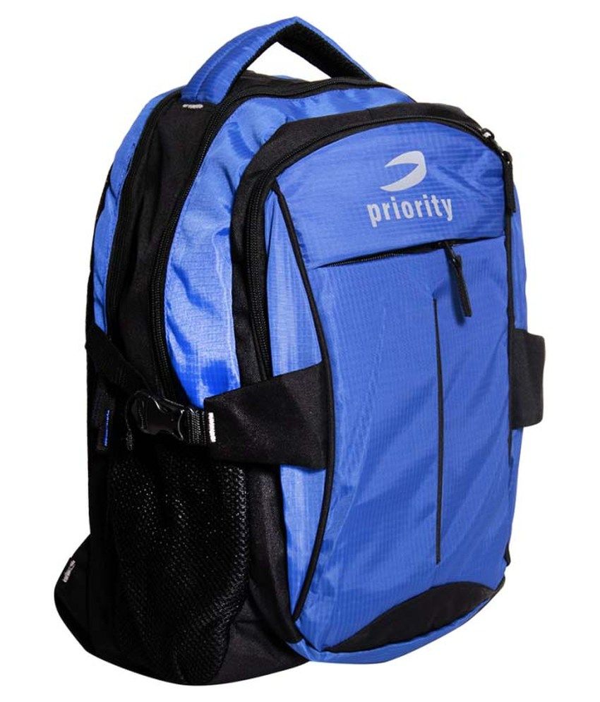 Priority PRILAP13BL Blue Polyester Casual Backpack Buy Priority