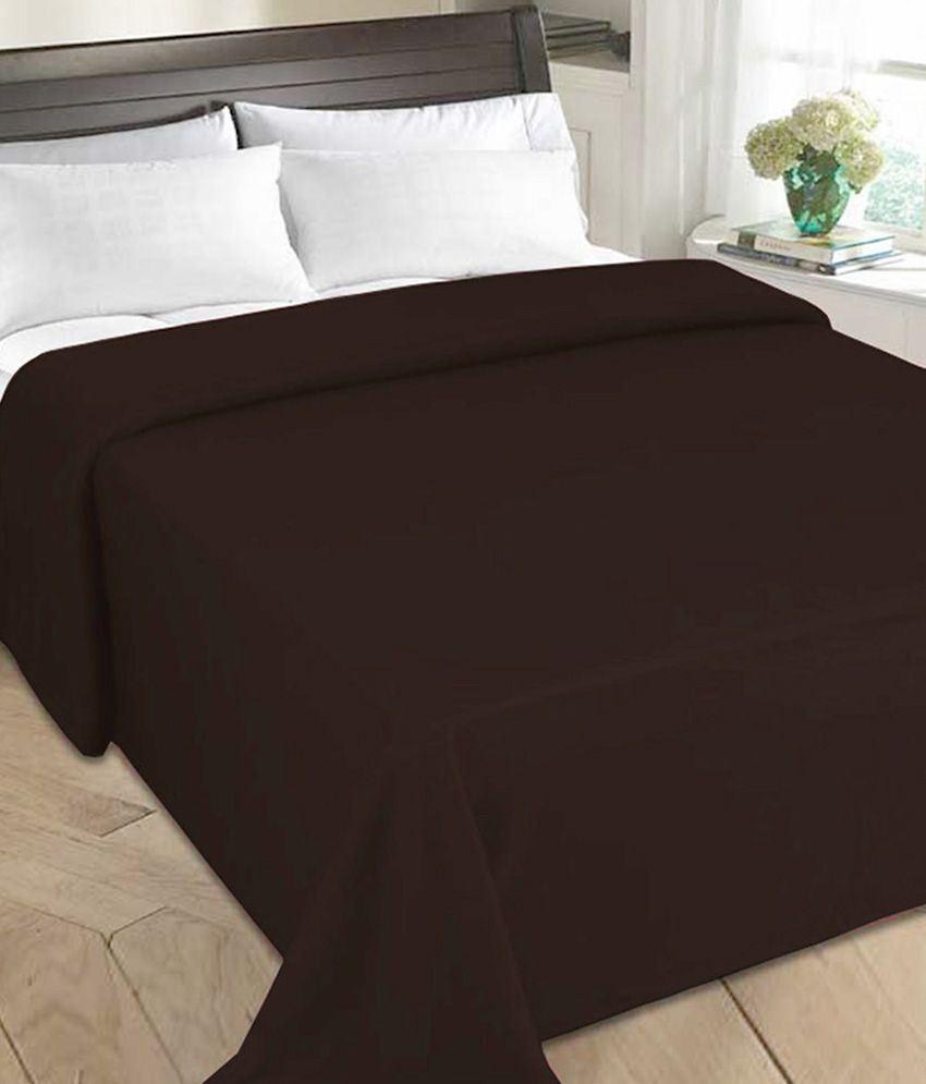 BSB Trendz Single AC Fleece Blanket Brown Buy BSB Trendz Single AC