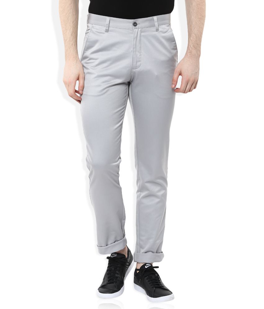 grey slim fit chino trousers