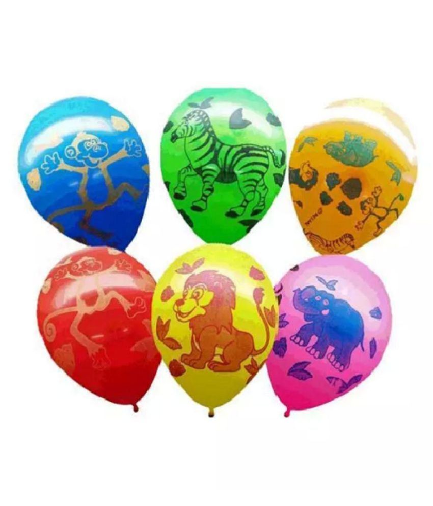 HK Balloons Animal Printed Multicolour Balloons Set of 10 Buy HK