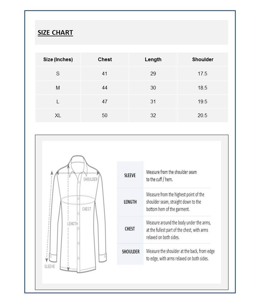 Suit Size Chart India