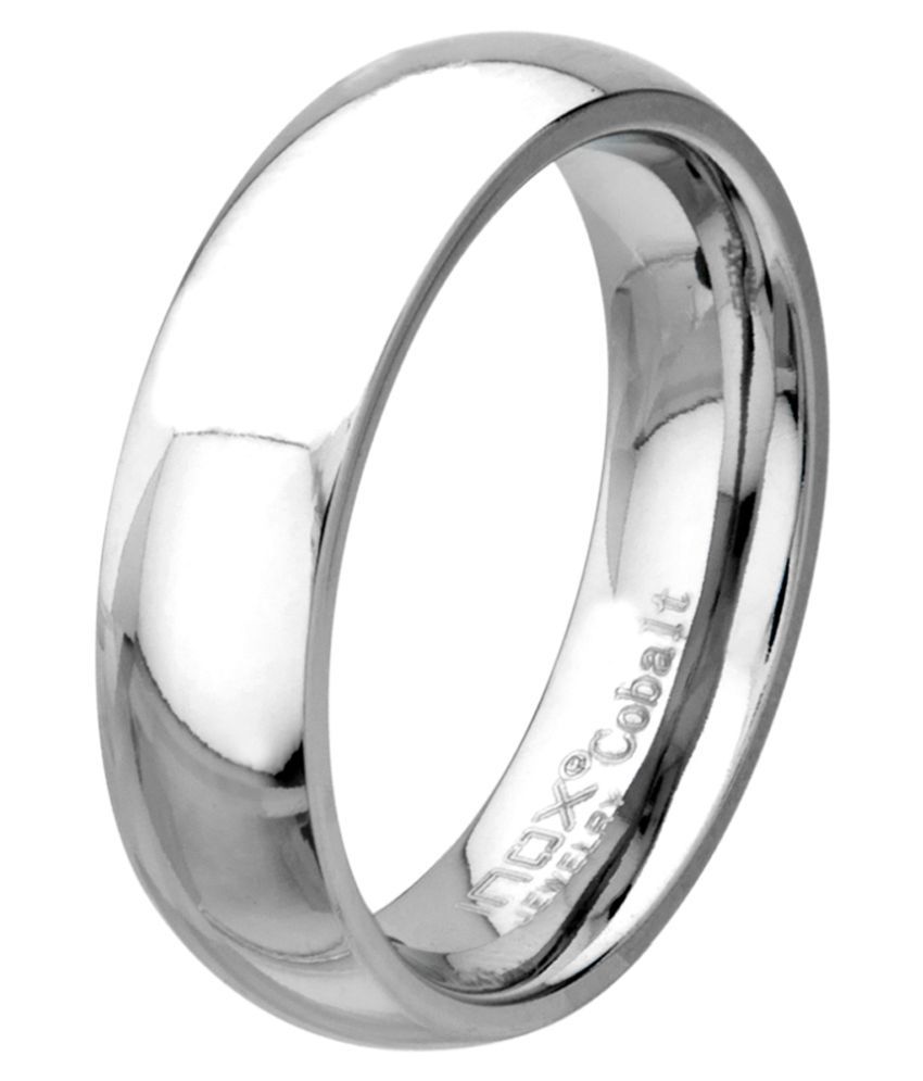 Inox Jewelry Silver Stainless Steel Ring: Buy Online at Low Price in ...