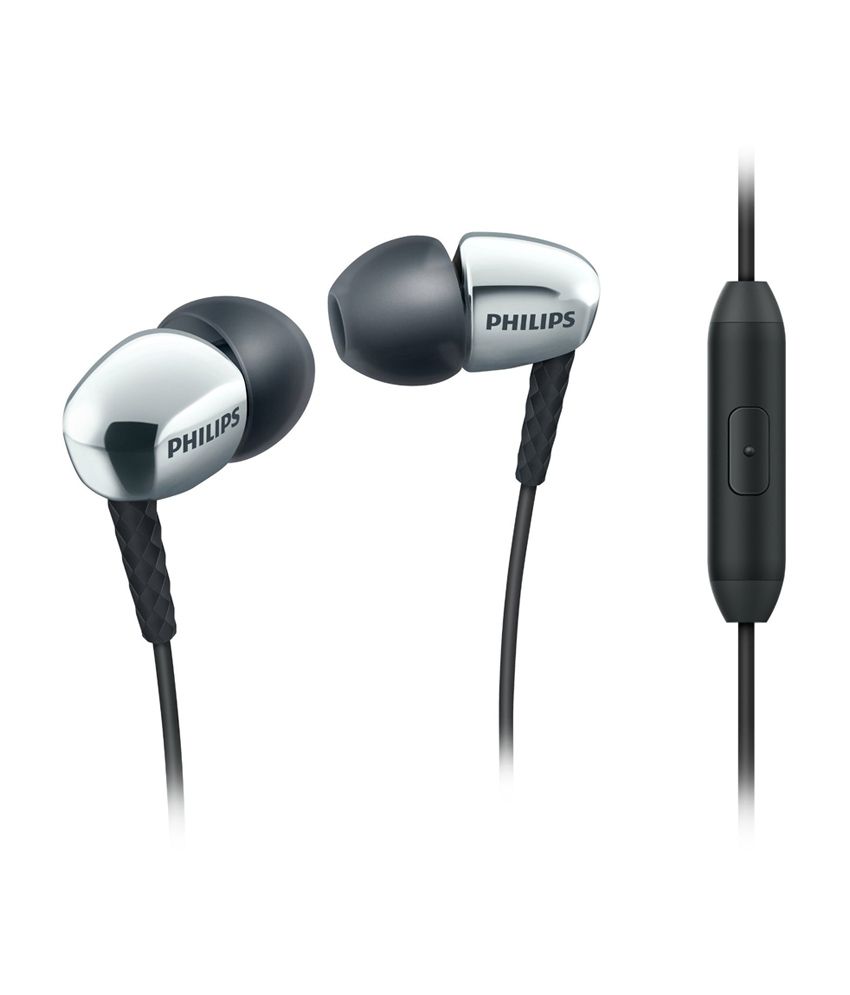 Philips SHE3905 In Ear Wired Earphones With Mic Silver Buy Philips